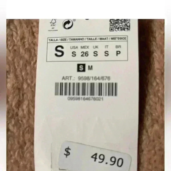 Zara NWT Knit Poly Wool
Alpaca Blend Oversized Dress Size Small - Picture 3 of 8